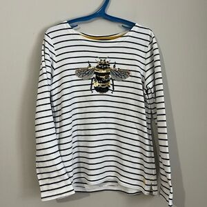 Girls kids Joules Size 7-8 long sleeve shirt with sequins